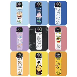สายรัด Mi Band 3 4 5 6 7 พิมพ์การ์ตูน สายรัดซิลิโคน Miband TPU Soft Band