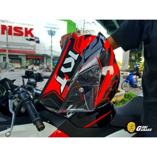 หมวกกันน็อค KYT NZ-RACE CARBON GRAPHIC (COMPETITION RED)