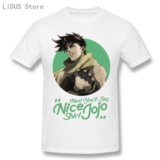 เสื้อยืดวินเทจ ผู้ชาย JoJo เสื้อยืดใหม่แขนสั้นเสื้อยืดผ้าฝ้าย Jojos แปลกผจญภัยเสื้อโจเซฟโจสตาร์ทีพลัสขนาด