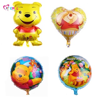 Winnie the Pooh ลูกโป่งฟิล์มอลูมิเนียมเด็กงานเลี้ยงวันเกิดการ์ตูนรูปสัตว์ลูกโป่งฟิล์มอลูมิเนียม