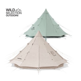 เต้นท์ แคมป์ปิ้ง Naturehike เต็นท์กระโจม ขนาดใหญ่  Brighten 12.3 cotton canvas pyramid tent 12 persons NH20ZP005