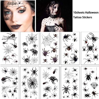 thlittle 10sheets Halloween Temporary Vampire Spider Blood Scar Tattoo Sticker Cosplay Boutique