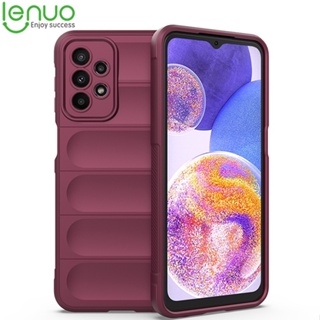 Lenuo เคสโทรศัพท์มือถือ ซิลิโคนนิ่ม กันกระแทก สีพื้น หรูหรา สําหรับ Samsung Galaxy A73 A53 A13 A33 5G A04S A23 4G