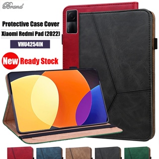 เคสแท็บเล็ตหนัง ฝาพับ ลายทาง พร้อมช่องใส่บัตร คุณภาพสูง สําหรับ Xiaomi Redmi Pad (2022) 10.61 นิ้ว VHU4254IN 5G