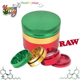 Raw Rasta Grinder 4 Layers 50mm. เครื่องบด Raw ที่บด Raw 4 ชั้น 50มม. มีที่เก็บคีฟ