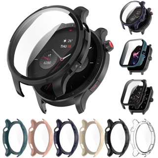 สําหรับ Huami Amazfit GTR 4 3 GTR3 Pro GTS 4 GTS3 เคส เต็มจอ PC แข็ง ป้องกัน เคสกระจกนิรภัย ป้องกันหน้าจอ