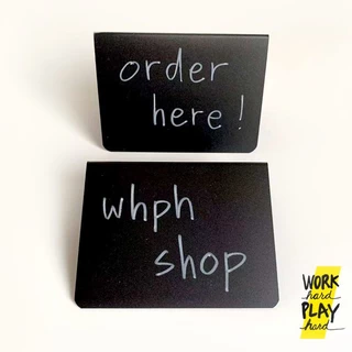WHPH Shop ป้ายราคา DIY เขียนข้อความเองได้ ลบแล้วเขียนใหม่ได้ ป้ายตั้งโต๊ะ สไตล์ minimal