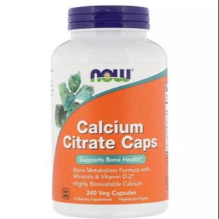 NOW Foods, Calcium Citrate Caps, 240 Veg Capsules