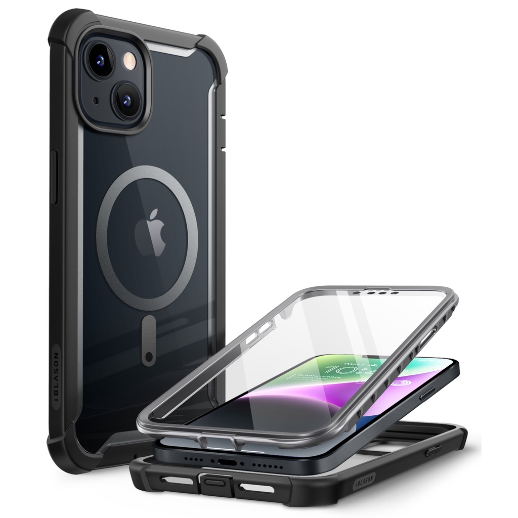 I-blason Ares เคสโทรศัพท์มือถือแบบใส สองชั้น กันกระแทก พร้อมตัวป้องกันหน้าจอ สําหรับ iPhone 14 Plus MagSafe 6.7 นิ้ว 2022
