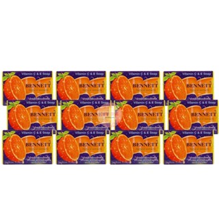 Bennett Natural Extracts Vitamin C&amp;E Soap 130 g*12 เบนเนท วิตามินอีสูตรซีแอนด์อี 130 กรัม*12 (แพ็ค12ชิ้น)