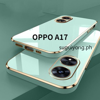 เคสโทรศัพท์ซิลิโคน แบบนิ่ม 6D ขอบตรง สําหรับ oppo A17 A57 2022 A96 A76 A16K A95 A55 A16 a15 a15s A74 A54 A53 4G