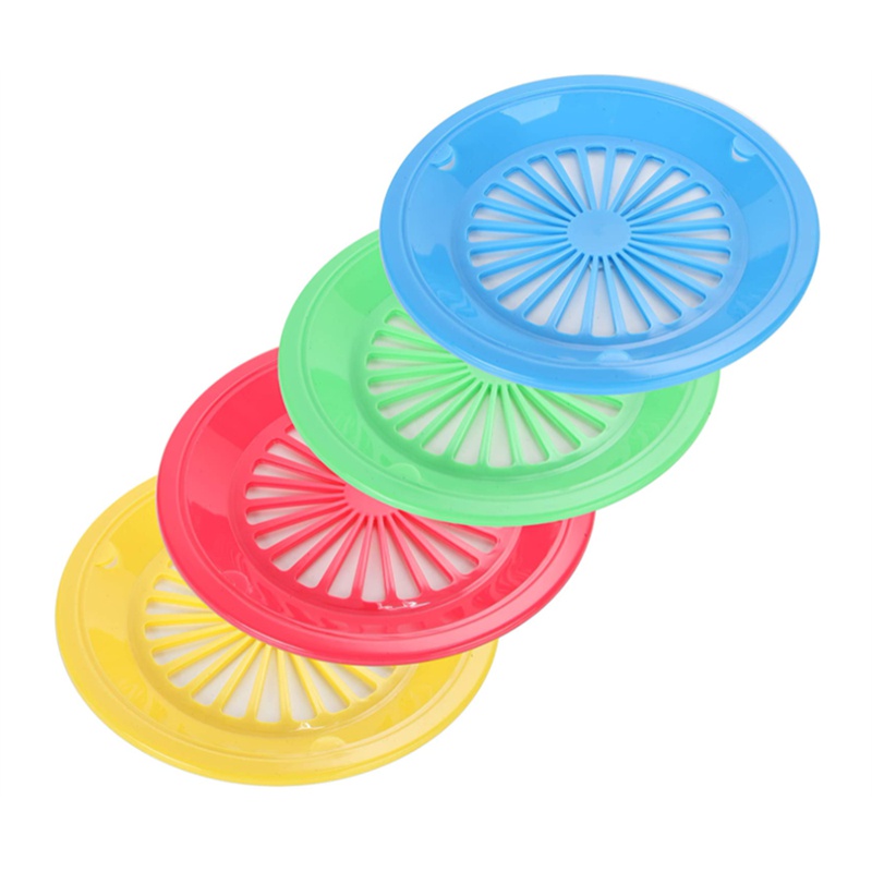 16 Pcs Reusable Plastic Paper Plate Holder For Party BBQ And Picnic Round Paper Plate Trays Barbecue