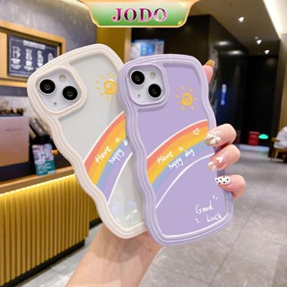 2 In1 เคสโทรศัพท์ ซิลิโคนนิ่ม TPU กันกระแทก ลายคลื่นสีรุ้ง สําหรับ iPhone 14 13 12 11 Promax 6 6S 7 8 Plus X XR XSMax SE