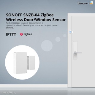 ✥◙✖Sonoff SNZB-04 ZigBee ระบบเตือนภัยแม่เหล็กไร้สาย ติดประตู หน้าต่าง eWeLink APP