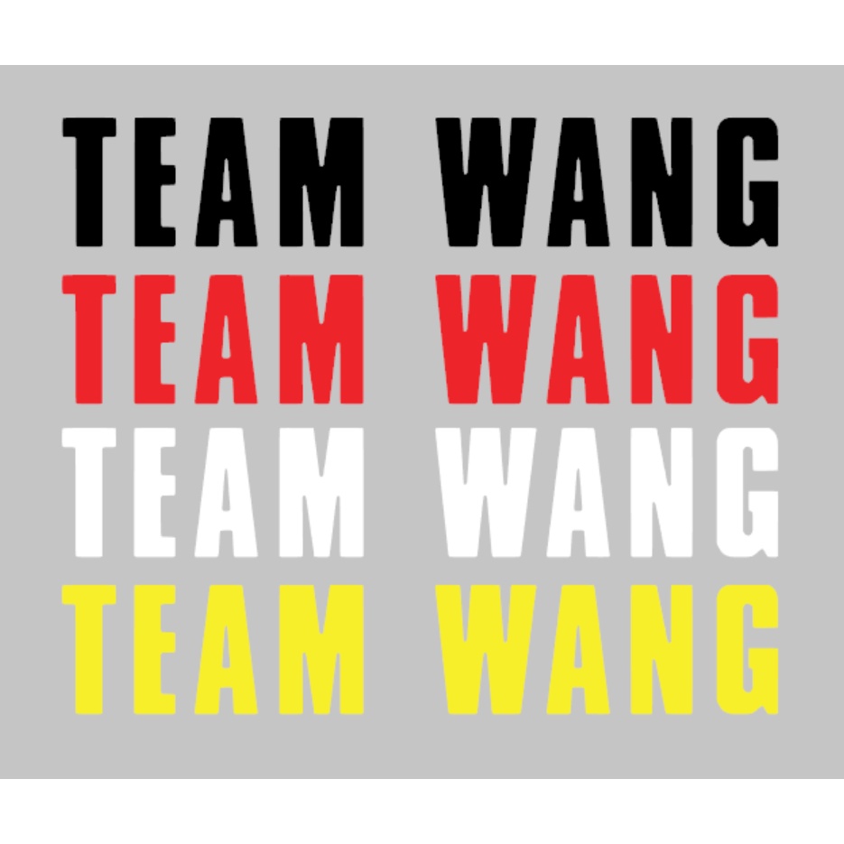 สติ๊กเกอร์ TEAM WANG