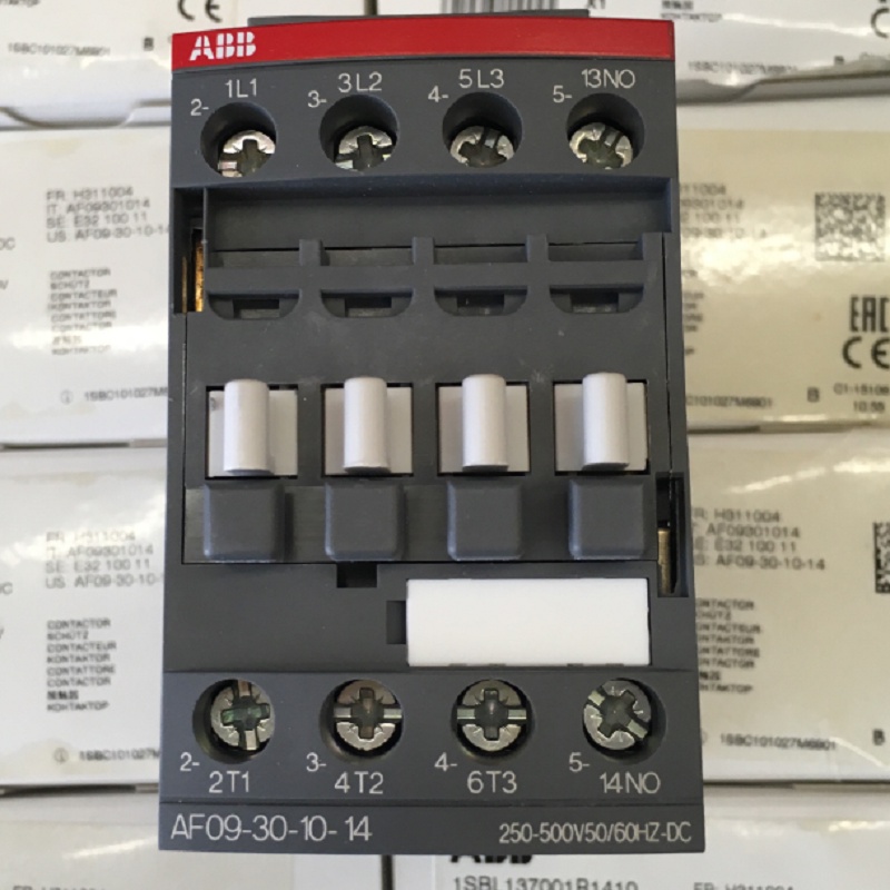 YTH ABB คอนแทคเตอร์ 3 ชั้น AF series AC/DC 1NC หรือ 1NO 50HZ/60HZ 250V ~ 500V DC 250V-500V 9A 4kw AF