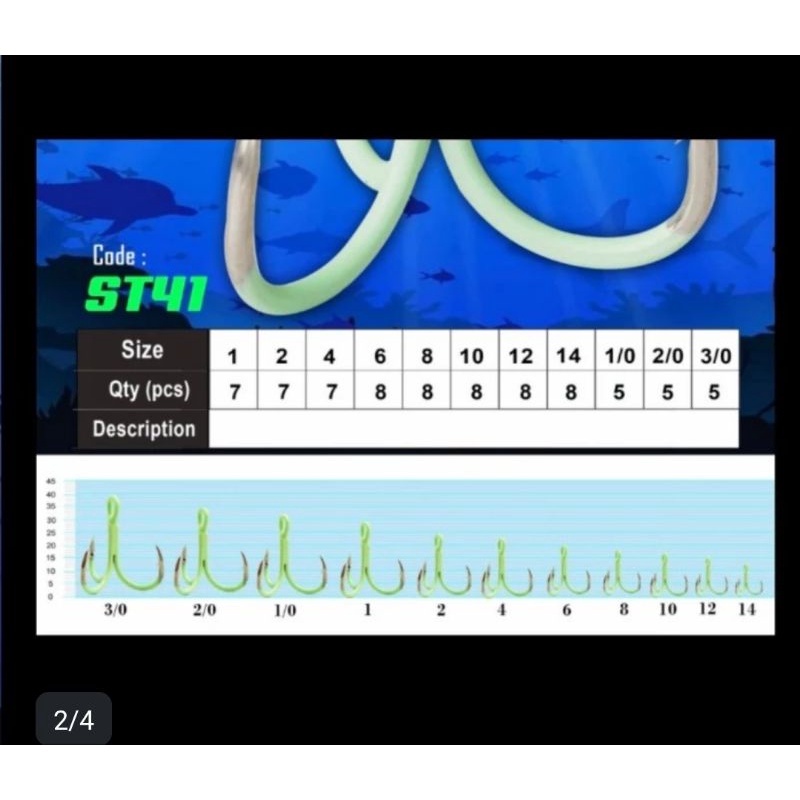 Trebel Hook Hammerhead Claws St41 ตะขอเหยื่อตกปลา Gid Nyala