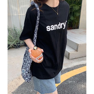 เสื้อยืดโอเวอร์ไซด์ ผ้าคอตตอน งานปัก sandry