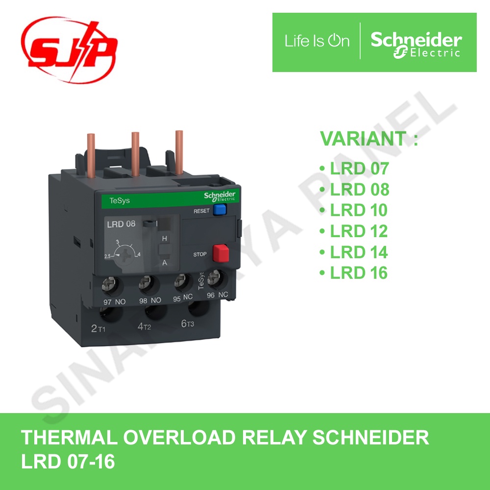 THERMAL OVERLOAD RELAY SCHNEIDER LRD07/LRD08/LRD10/LRD12/LRD14/LRD16 ต้นฉบับ