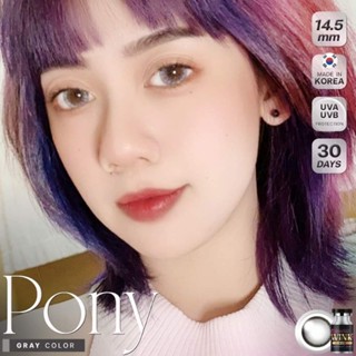 คอนแทคเลนส์ (Wink) Pony Gray ( ค่าอมน้ำ 46% กัน UV )