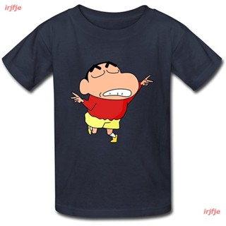 irjfje New Crayon Shin-chan Youth Art Ring Spun Cotton Crayon Shin Chan T-Shirt ดพิมพ์ลาย ดผ้าเด้ง คอกลม cotton ความนิยม