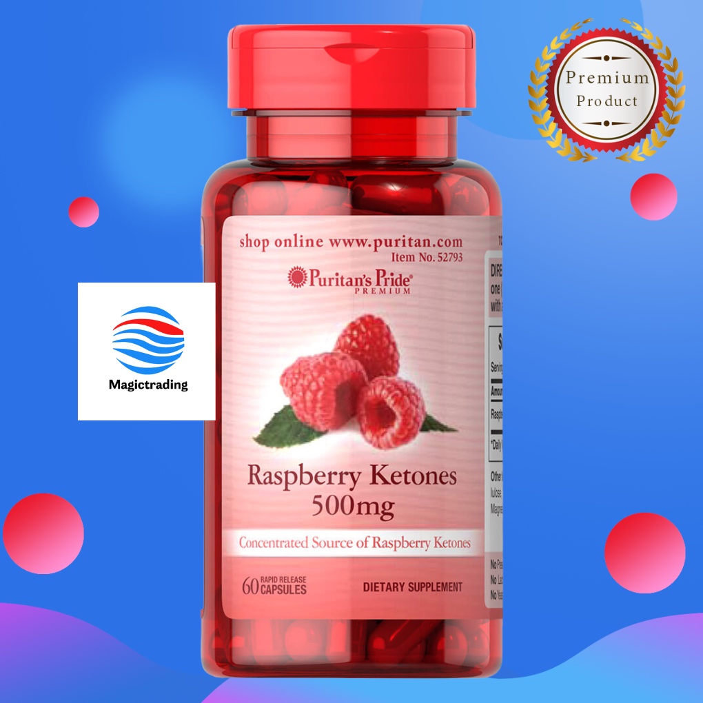Puritan's Pride Raspberry Ketones 500 mg / 60 Capsules