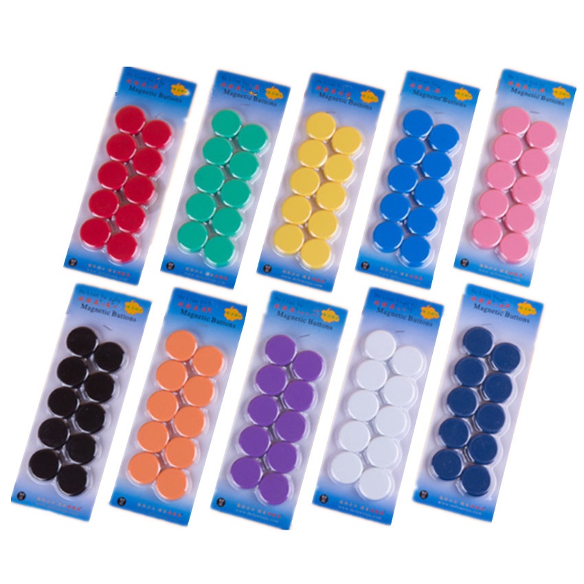 Mounting Magnetic Buttons 10 Colors Options Diameter 30x10mm White Board Ferrite Magnet in Pot Ceram