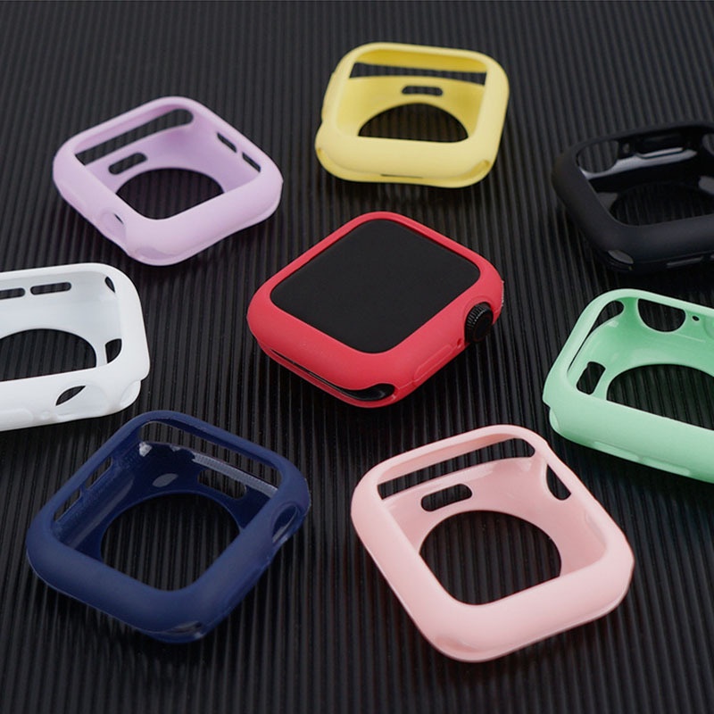 เคสนาฬิกาข้อมือ ซิลิโคนนิ่ม สีแคนดี้ สําหรับ For Apple Watch Series 9 8 7 6 SE 5 4 3 2 SE Ultra 49 มม. ขนาด 38 มม. 40 มม. 44 มม. 41 มม. 45 มม. 42 มม. 49 มม.