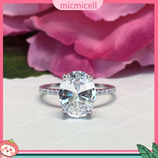 (micmicell) เครื่องประดับผู้หญิงแหวนนิ้วมือฝังเพทาย