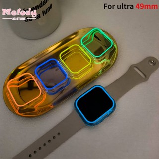 Noctilucent เคสนาฬิกาข้อมือ PC สําหรับ iwatch ultra 49 มม. iwatch Series 8 7 6 5 4 se 45 มม. 41 มม. 40 มม. 44 มม.