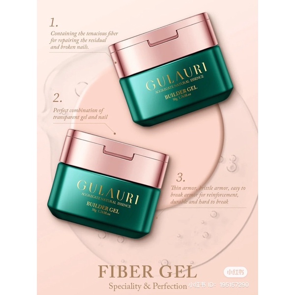 เจลต่อเล็บ Builder gel แบรนด์ Gulauri ไม่ร้อนหน้าเล็บ