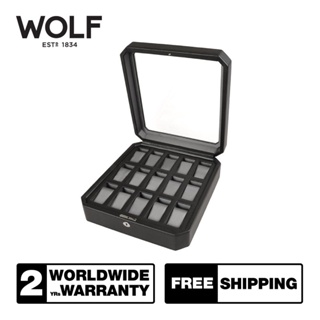 กล่องนาฬิกา กล่องหมุน  WOLF1834  รุ่น WINDSOR 15 PIECE WATCH BOX (BLACK)