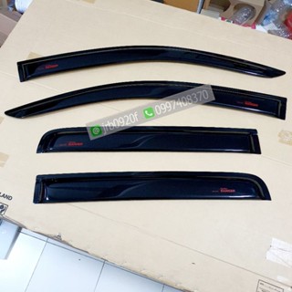 กันสาด ford ranger ดำโลโก้แดงสำหรับ 4 ประตู ใส่ปี 2012-2021 และปี 2022 ถึงปัจจุบัน
