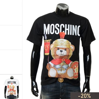 เสื้อยืดคอกลม แขนสั้น พิมพ์ลาย Chino Moschino Warrior Bear สําหรับผู้ชาย