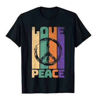 ขายดี!เสื้อยืดลําลอง ผ้าฝ้าย แขนสั้น พิมพ์ลาย LOVE PEACE FREEDOM 60s 70s สไตล์วินเทจ สําหรับผู้ชาย GWR8S-5XL