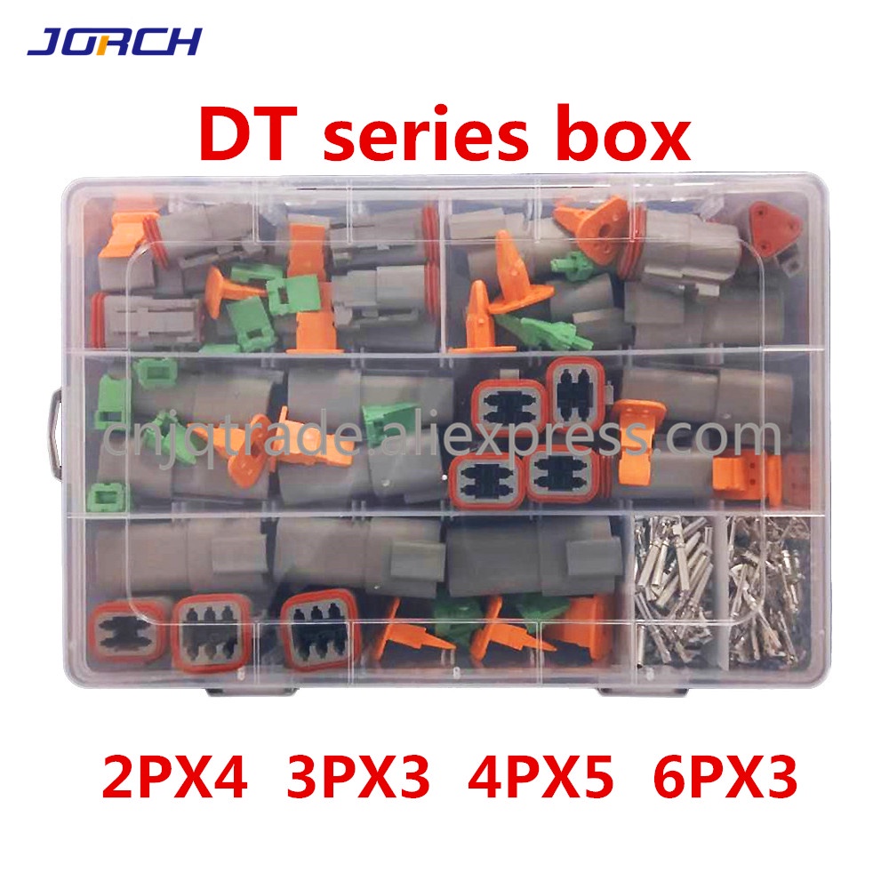 250pcs Deutsch DT series Waterproof Wire Connector Kit DT06-2/3/4/6S DT04-2/3/4/6P Automotive Sealed