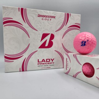 ลูกกอล์ฟbridgestone golf lady precept pink ลูกที่ตีง่ายที่สุดสำหรับสตรี (  1 กล่อง 12 ลูก)