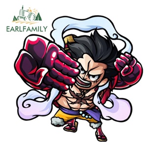 Earlfamily สติกเกอร์ไวนิล ลายการ์ตูนอนิเมะ One Piece กันน้ํา สําหรับติดตกแต่งรถยนต์ 13 ซม. X12.7 ซม.