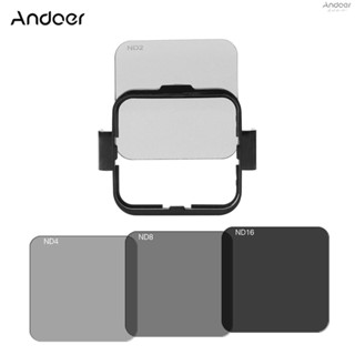 Andoer Square Lens Filter Protector Kit Set(ND2/ND4/ND8/ND16) Replacement for  Hero4 Session w/ Filter Mounting Frame Holder