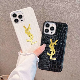 เคส iPhone 13 Sl เคสโทรศัพท์มือถือ ลายโลโก้หนังจระเข้ สําหรับ iphone 14 13 xs max 7 8 plus xr 6 plus 12 mini 13 mini