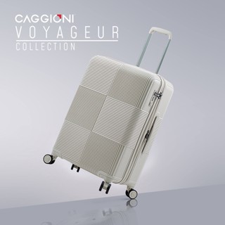 CAGGIONI กระเป๋าเดินทาง  รุ่นโวยาจเกอร์ 15082 - สีขาวควันบุหรี