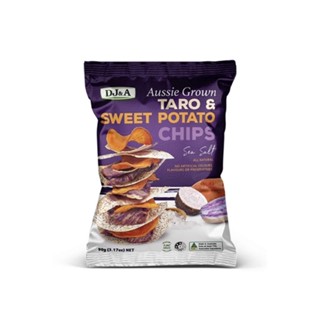 DJ&amp;A Taro and Sweet Potato Chips เผือกและมันเทศอบเกลือ 90g