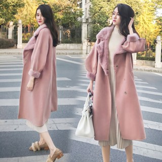 886🔥พร้อมส่ง🔥 ส่งไว ทันใจ ร้านคนไทยค่ะ❤️Coat wool โค้ทผ้าวูล โค้ทแต่งเฟอร์ โค้ทยาว ขนเฟอร์ เสื้อโค้ท เสื้อกันหนาว