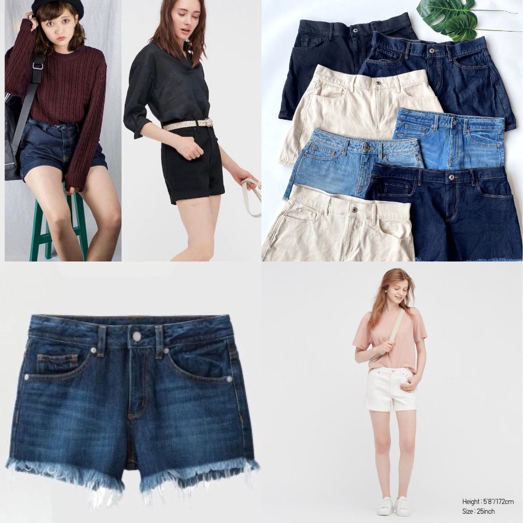Unq / LOFT Denim Shorts - กางเกงขาสั้นผู้หญิง& 39;s - กางเกงยีนส์สั้น - แบรนด์เดิม