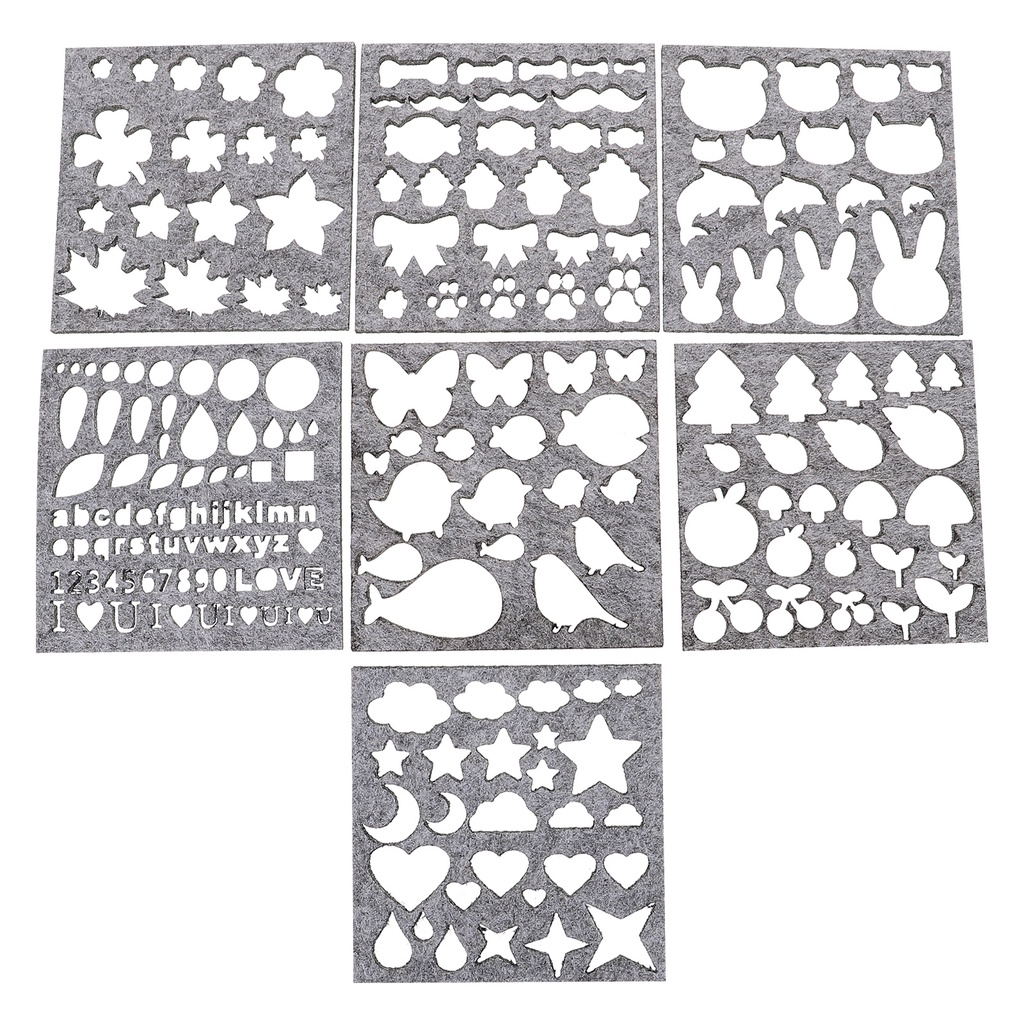 Felting Felt Needle Stencil Templates Pattern Diy Craft Template Woolen