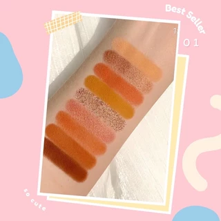 S-06🌟สินค้ามีพร้อมส่งLAMEILA พาเลทอายแชโดว์9สีในหนึ่งตลับ อายแชโดว์กลิตเตอร์ เนื้อดินน้ำมัน สีสวย ติดทนนาน กันน้ำ 9 ช่อง