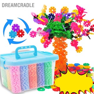 Dreamcradle ชุดบล็อกตัวต่อ รูปเกล็ดหิมะ สีสดใส ของเล่นเสริมการเรียนรู้ สําหรับเด็กผู้ชาย และเด็กผู้หญิง