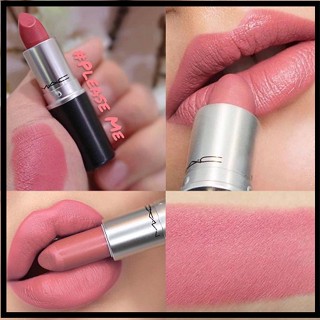 cosmetichub69 แท้ทั้งร้าน !! แบ่งขายลิปสติก MAC LIPSTICK สี PLEASE ME ขนาด 0.25 G. แบ่งขายใส่กระปุก แถมแปรงทาลิปฟรี