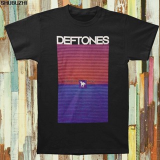 เสื้อโอเวอร์ไซ Deftones ผู้ชายนามธรรมพระอาทิตย์ตกเสื้อยืดร้อนขายฤดูร้อนแขนสั้นสีดําท็อปส์ซู S ถึง 3Xl Sbz1180