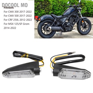 Docool Mo ไฟเลี้ยว Led สีเหลืองอบอุ่น สําหรับรถจักรยานยนต์ Cmx 300 500 Crf 250L Msx 125 Sf Grom